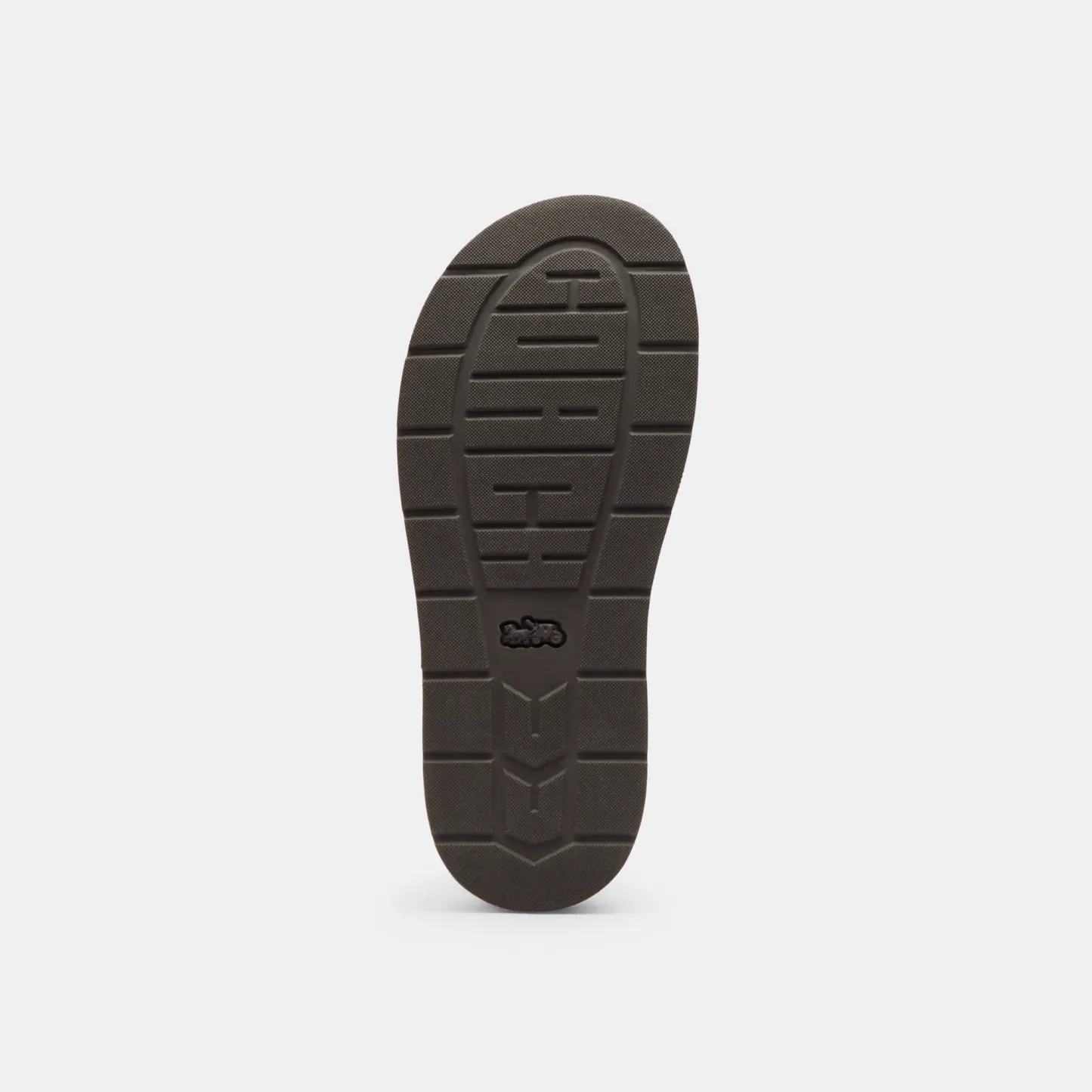 COACH®,Lucy Lug Sole Sandal In Signature Jacquard,Brown,Outsole View