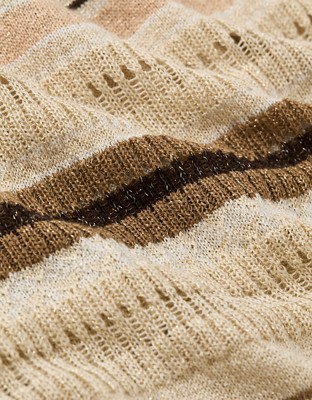 Aerie Open Knit Shimmer Pant - Cake Batter