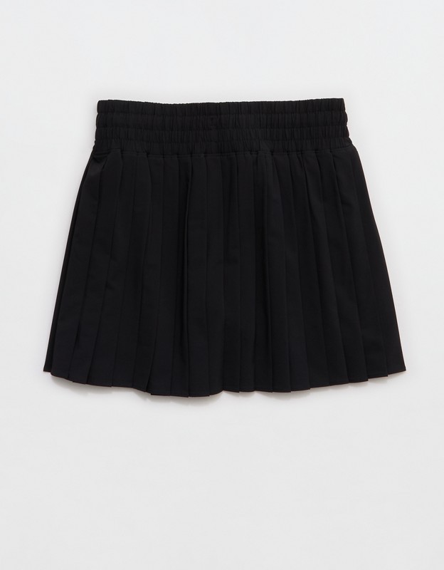 OFFLINE By Aerie Pleated Mini Skort - True Black