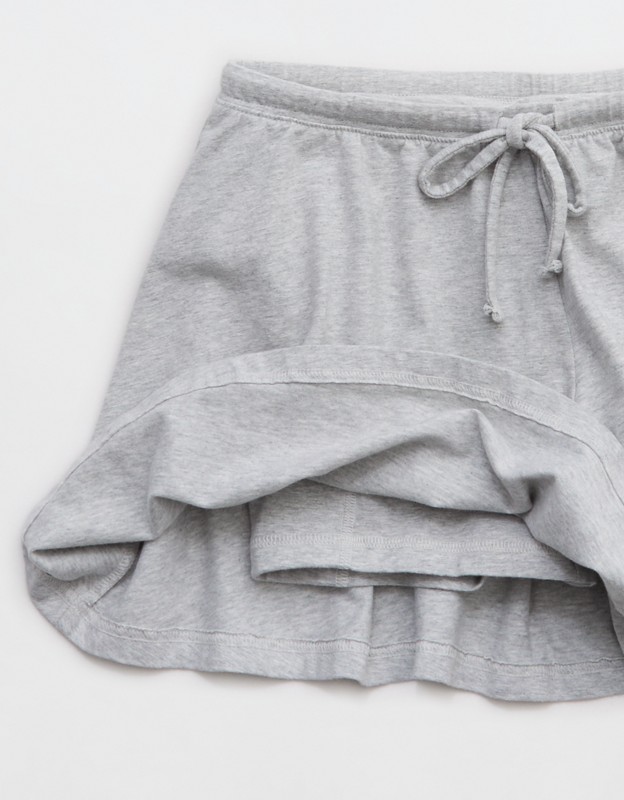 OFFLINE By Aerie OG Cotton Flowy Short - Medium Heather Gray