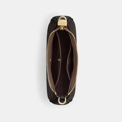 COACH®,Teri Mini Crossbody Bag In Signature Canvas,Polyester,Canvas,Recycled Polyester,Shoulder Bag,Adjustable,2 in 1,Vega...,Black,Inside View,Top View