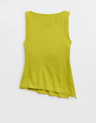 OFFLINE By Aerie Real Me XTRA Asymmetrical Tank Top - Lime Slush