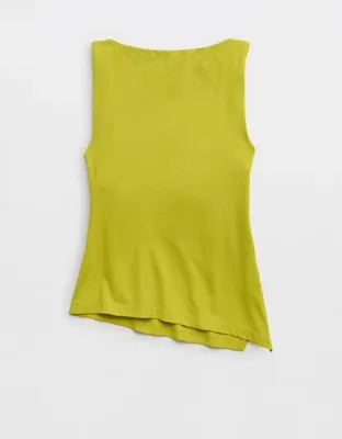 OFFLINE By Aerie Real Me XTRA Asymmetrical Tank Top - Lime Slush