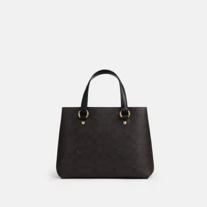 COACH®,Station Carryall Bag In Signature Canvas,,Back View