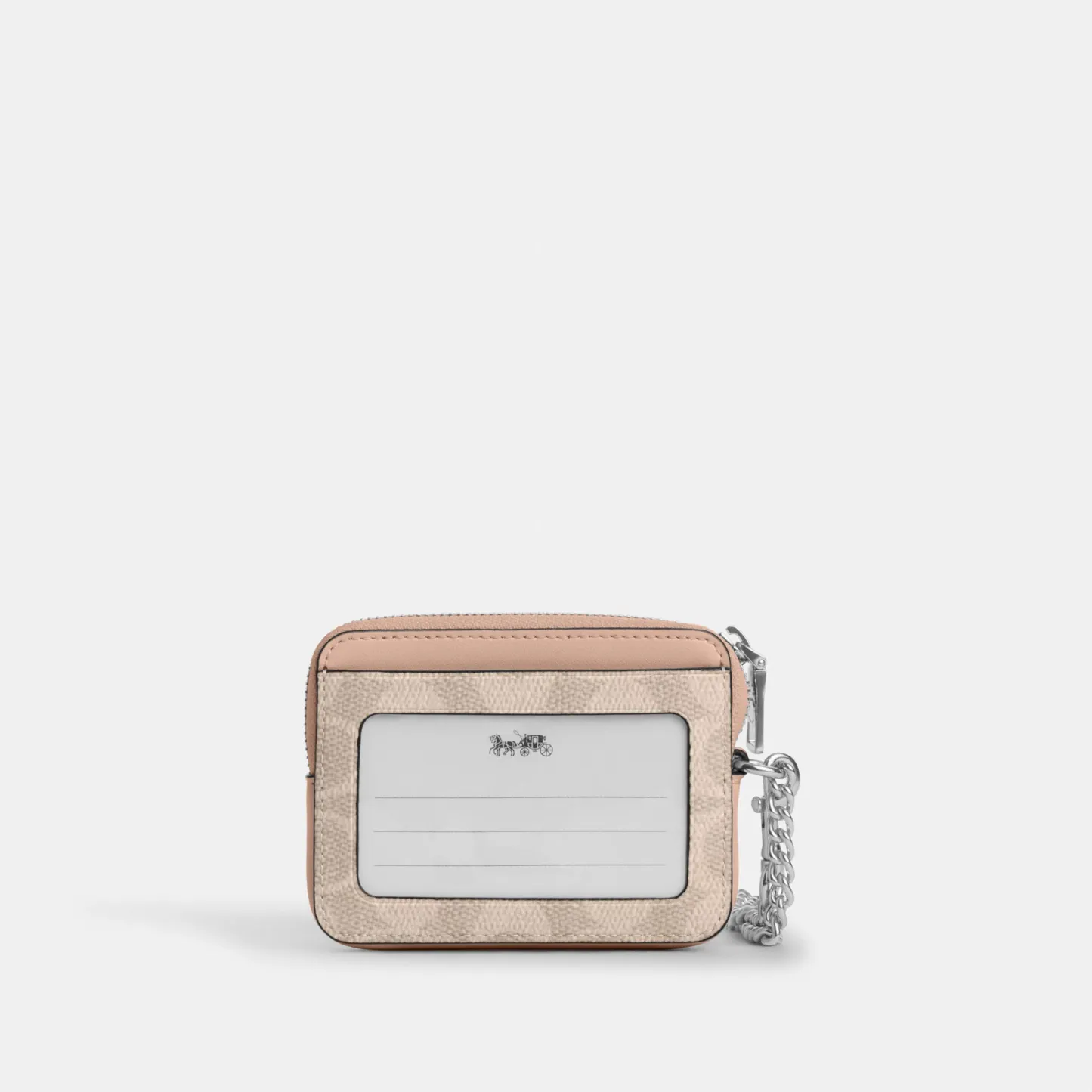 COACH®,Zip Card Case In Signature Canvas,Card Case,Color Block,Sustainable,Casual,Multi Color,Back View
