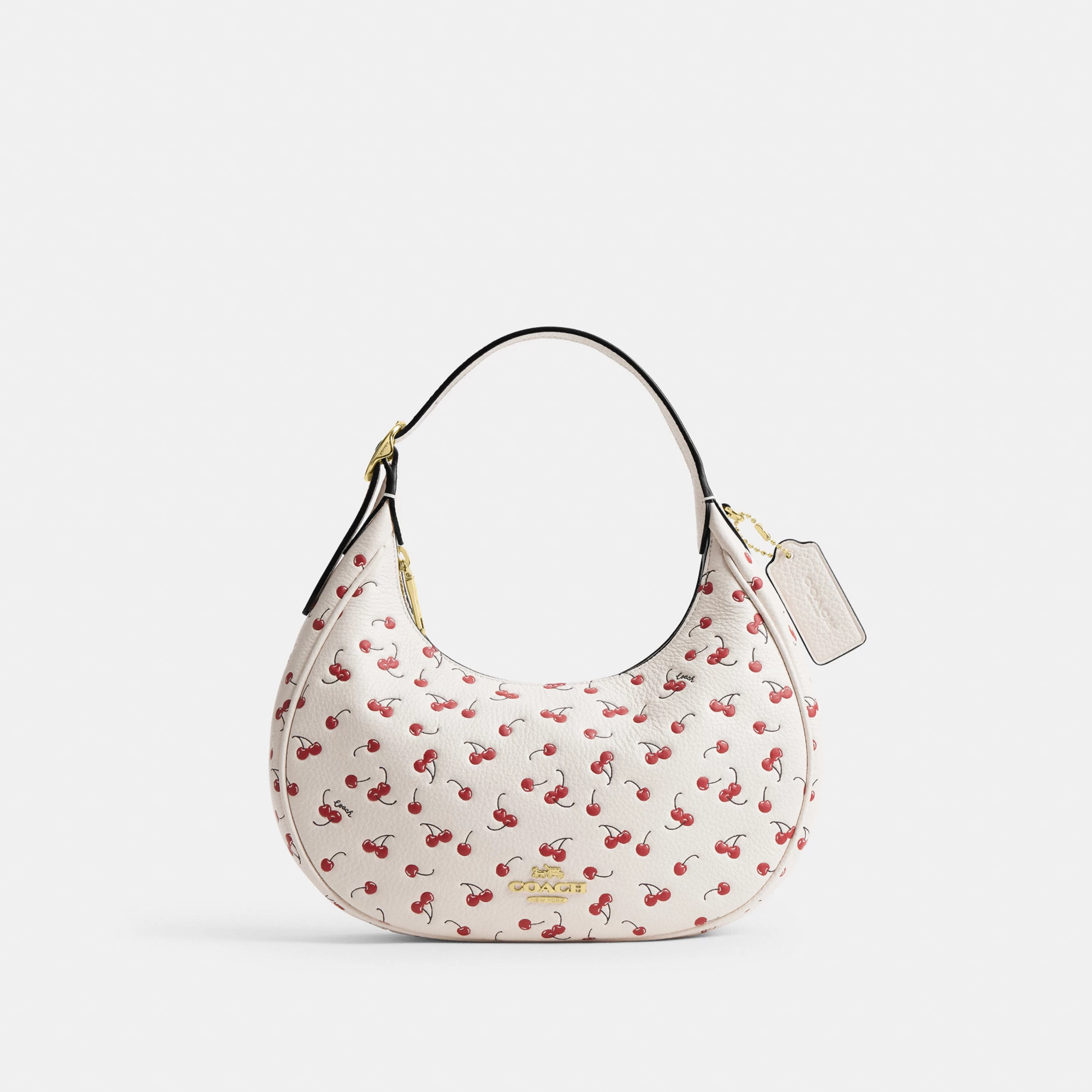 COACH®,Emily Shoulder Bag With Cherry Print,,Front View