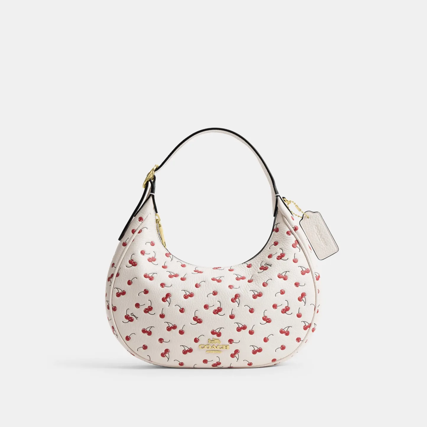 COACH®,Emily Shoulder Bag With Cherry Print,,Front View