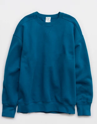 OFFLINE By Aerie Cloud Fleece Oversized Crewneck Sweatshirt - Twilight Blue