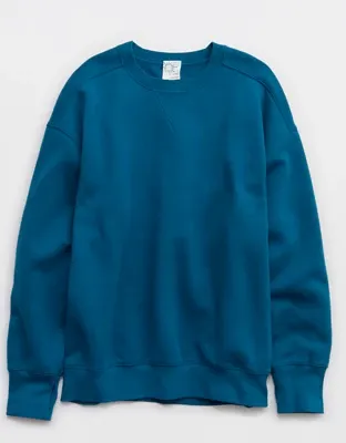 OFFLINE By Aerie Cloud Fleece Oversized Crewneck Sweatshirt - Twilight Blue