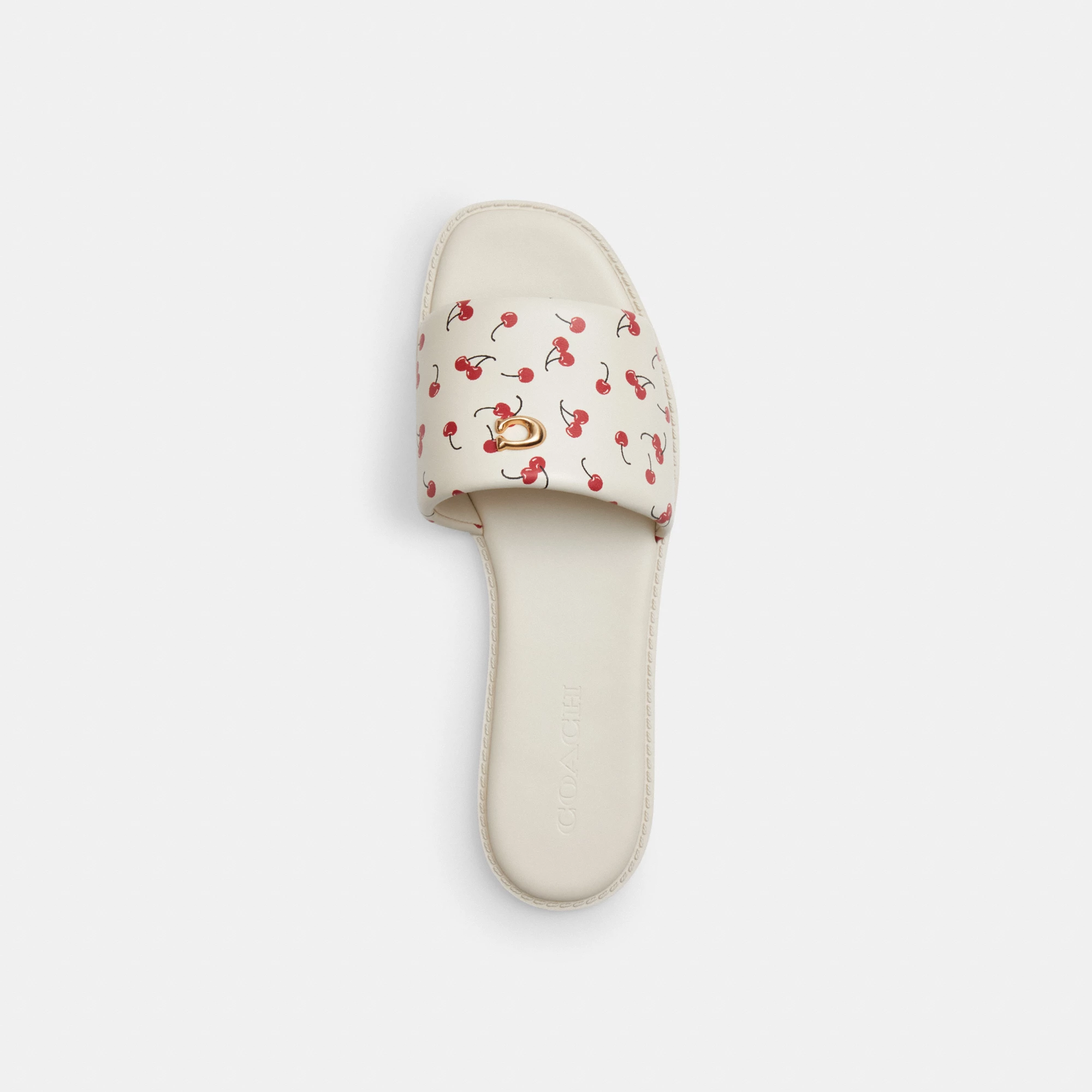 COACH®,Holly Sandal With Cherry Print,,Inside View,Top View