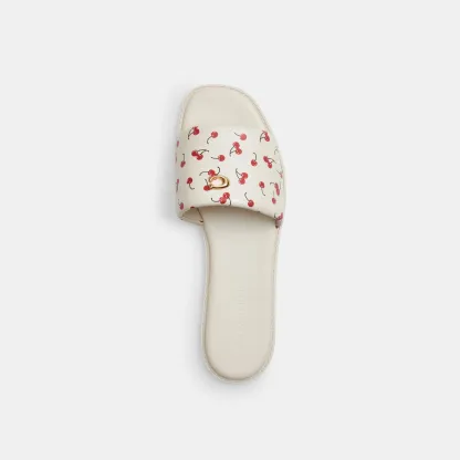 COACH®,Holly Sandal With Cherry Print,,Inside View,Top View