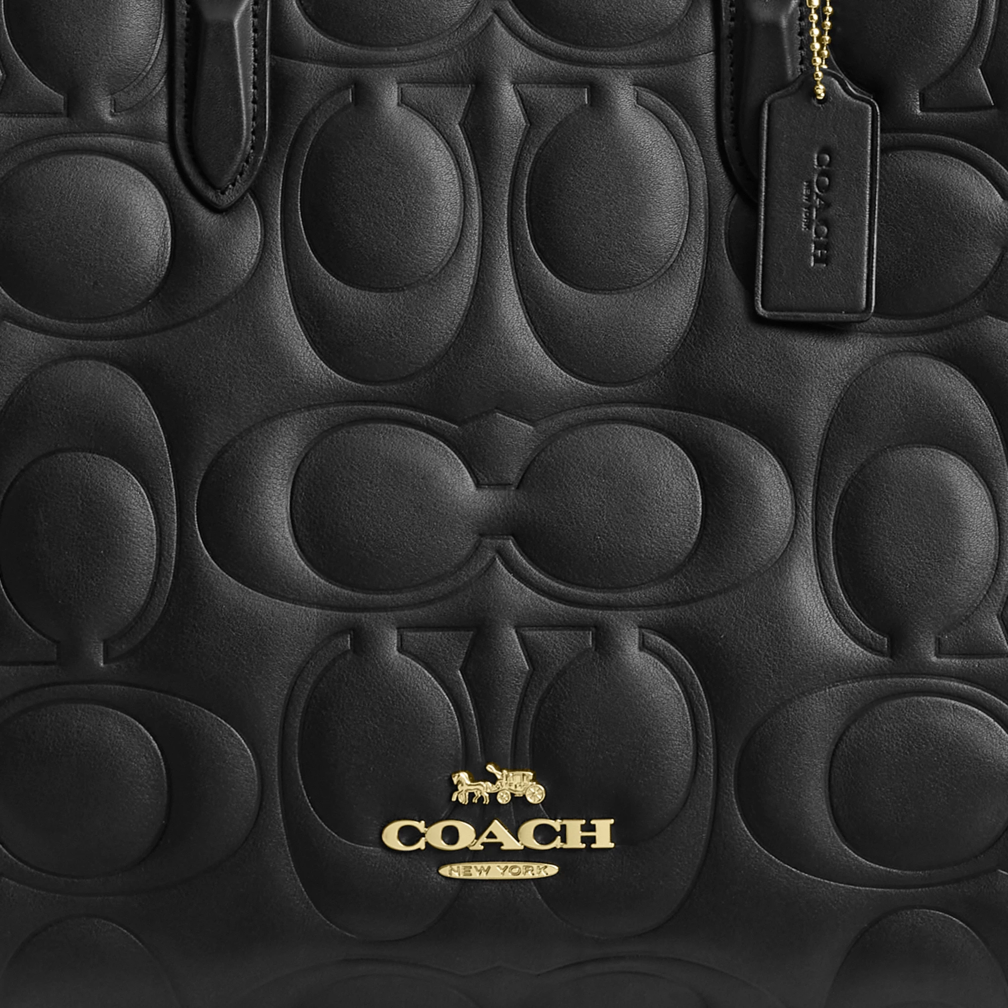 Maggie Tote Bag In Signature Leather - IMBLK - view 8