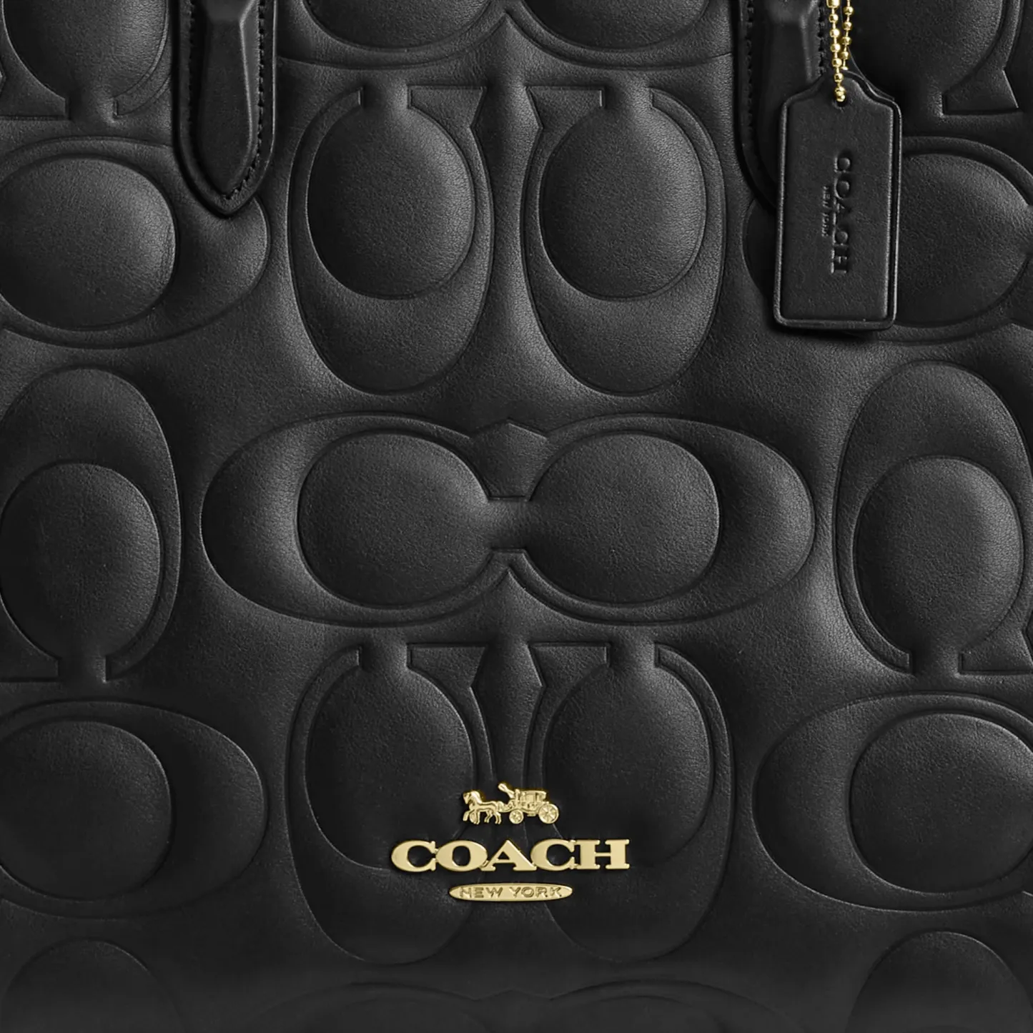 Maggie Tote Bag In Signature Leather - IMBLK - view 8