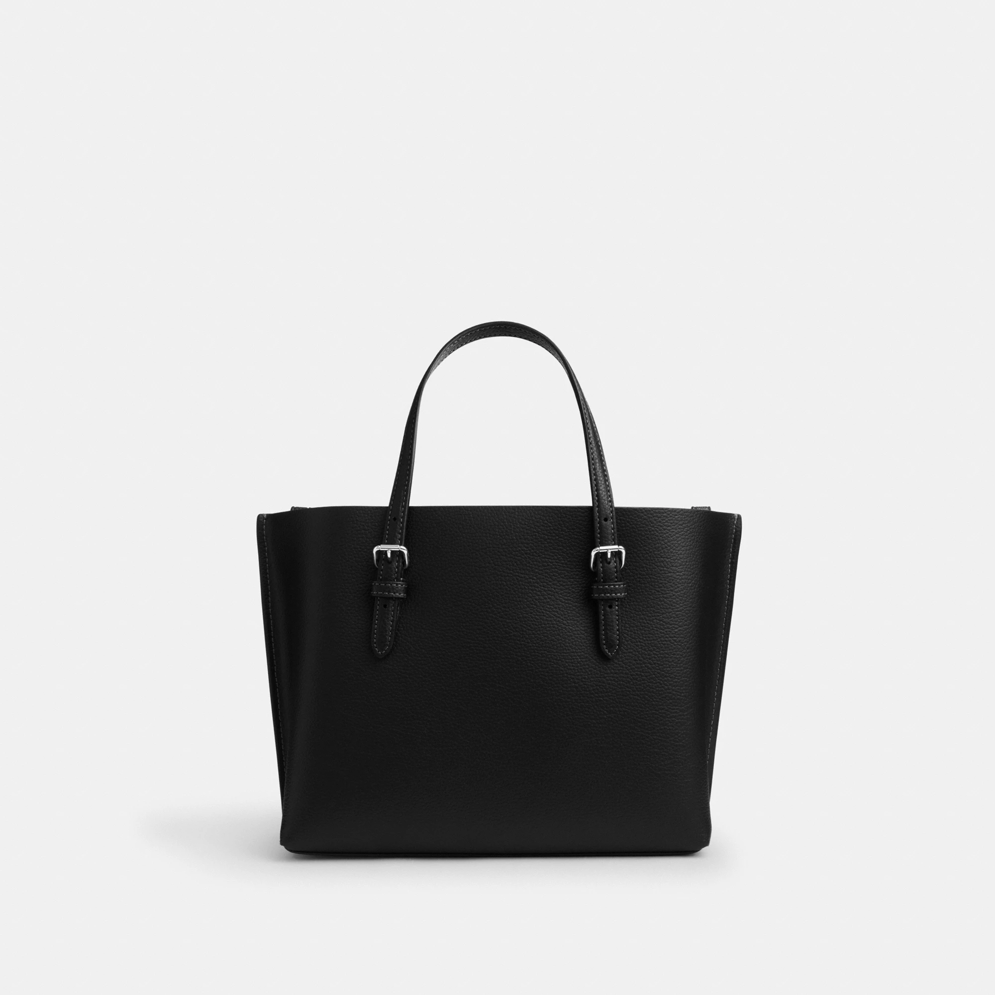 COACH®,Mollie Tote Bag 25,Crossbody,Logo,Work,Casual,Black,Back View
