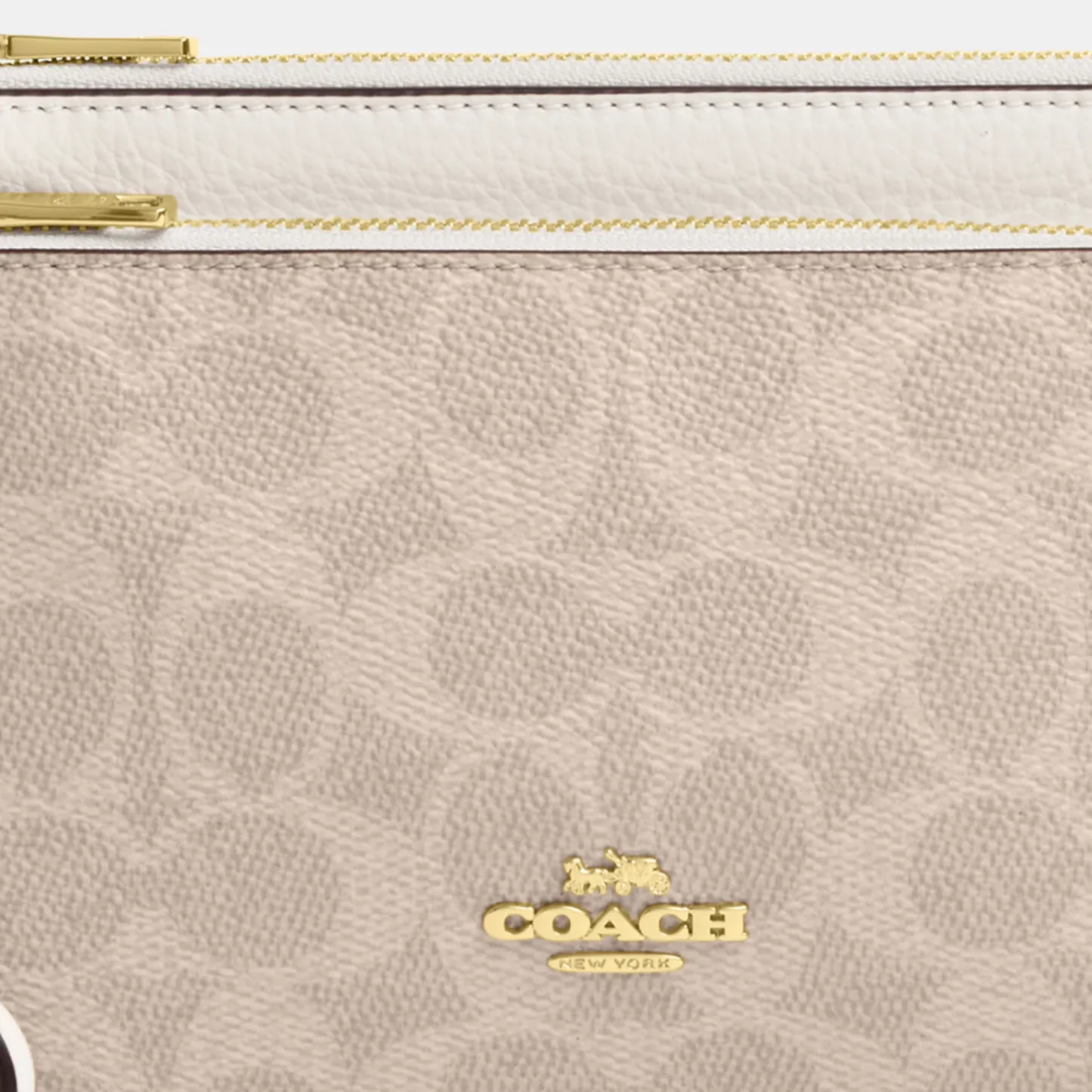 COACH®,Double Zip Wallet In Signature Canvas,Continental,Coin,Color Block,Casual,Multi Color