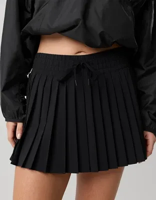 OFFLINE By Aerie Pleated Mini Skort - True Black