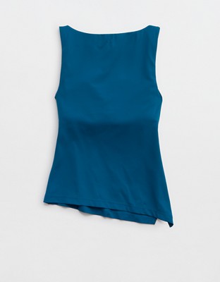OFFLINE By Aerie Real Me XTRA Asymmetrical Tank Top - Twilight Blue