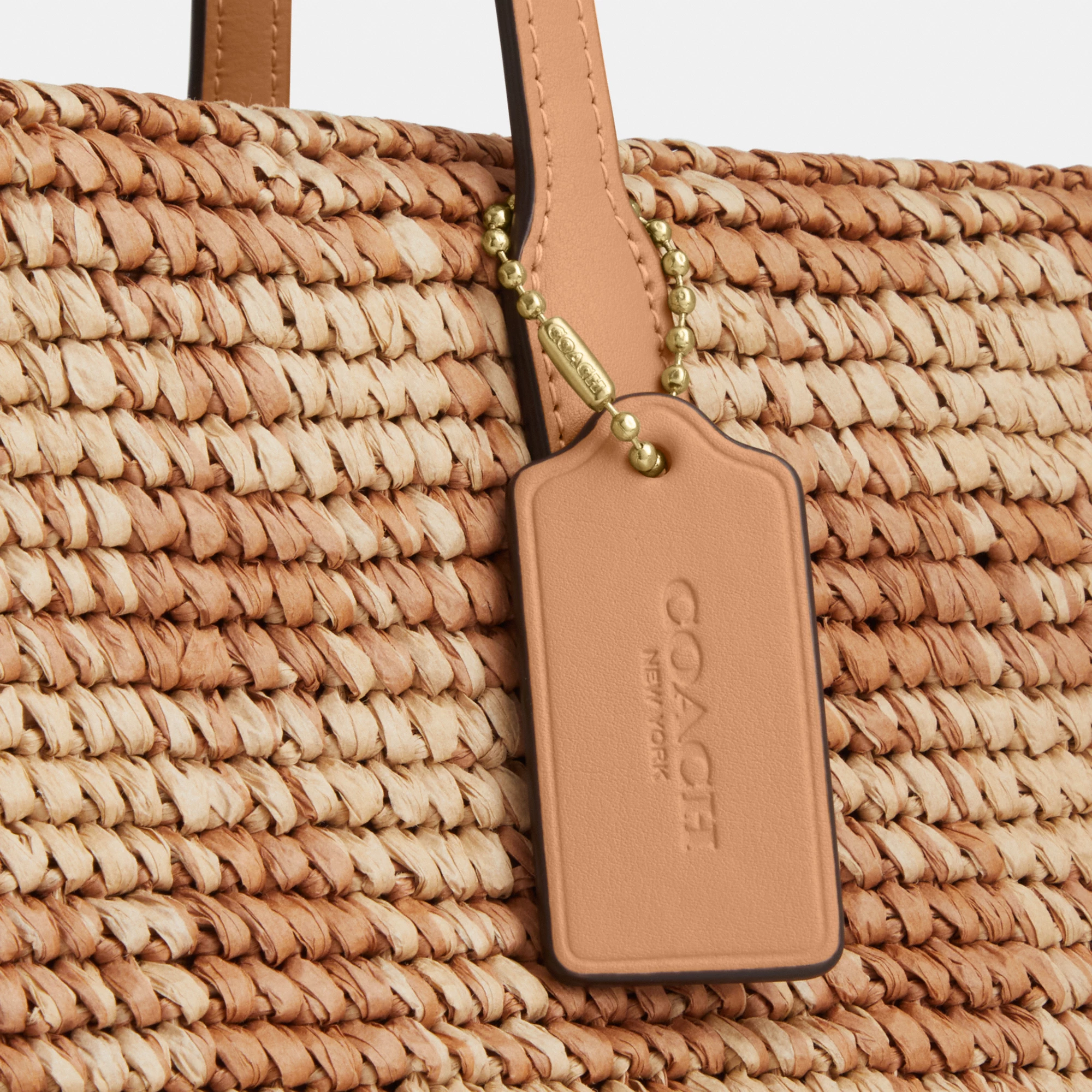 COACH®,City Tote Bag With Gingham Print,,Closer View