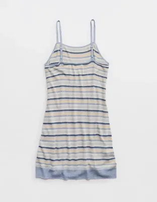 Aerie Lurex Sweater Dress - Monaco Blue