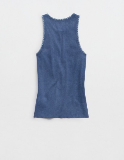 Aerie High Neck Tank Top - Marbled Blue