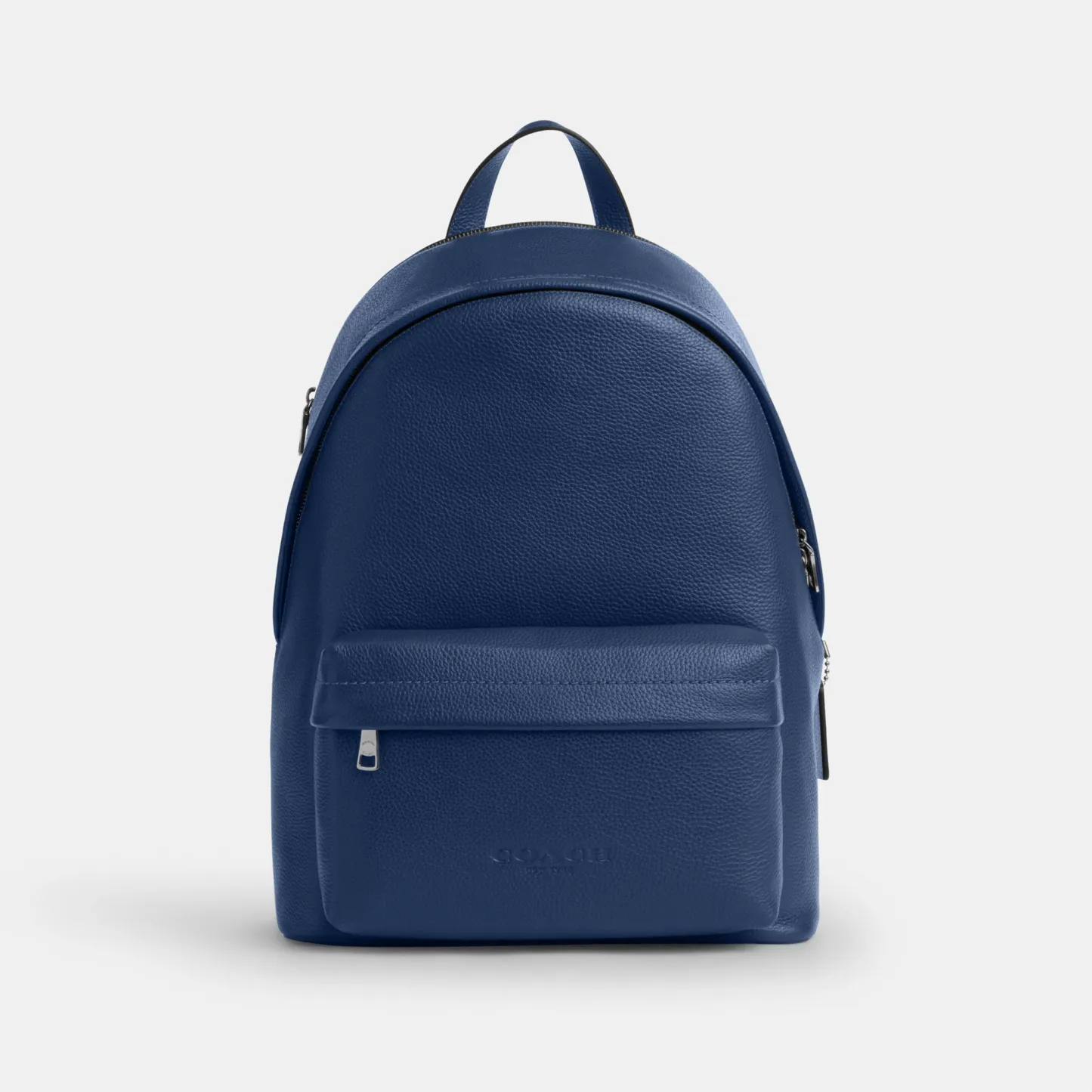COACH®,Taylor Backpack,Polyester,Recycled Polyester,Leather,Backpack,Lined,Sustainable,Suitcase Sleeve,Casual,Blue,Front View
