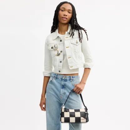 COACH®,Alter/Ego Small Slouchy Shoulder Bag,Black,Detail View