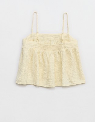 Aerie Seersucker Cami Top - Cozy Yellow