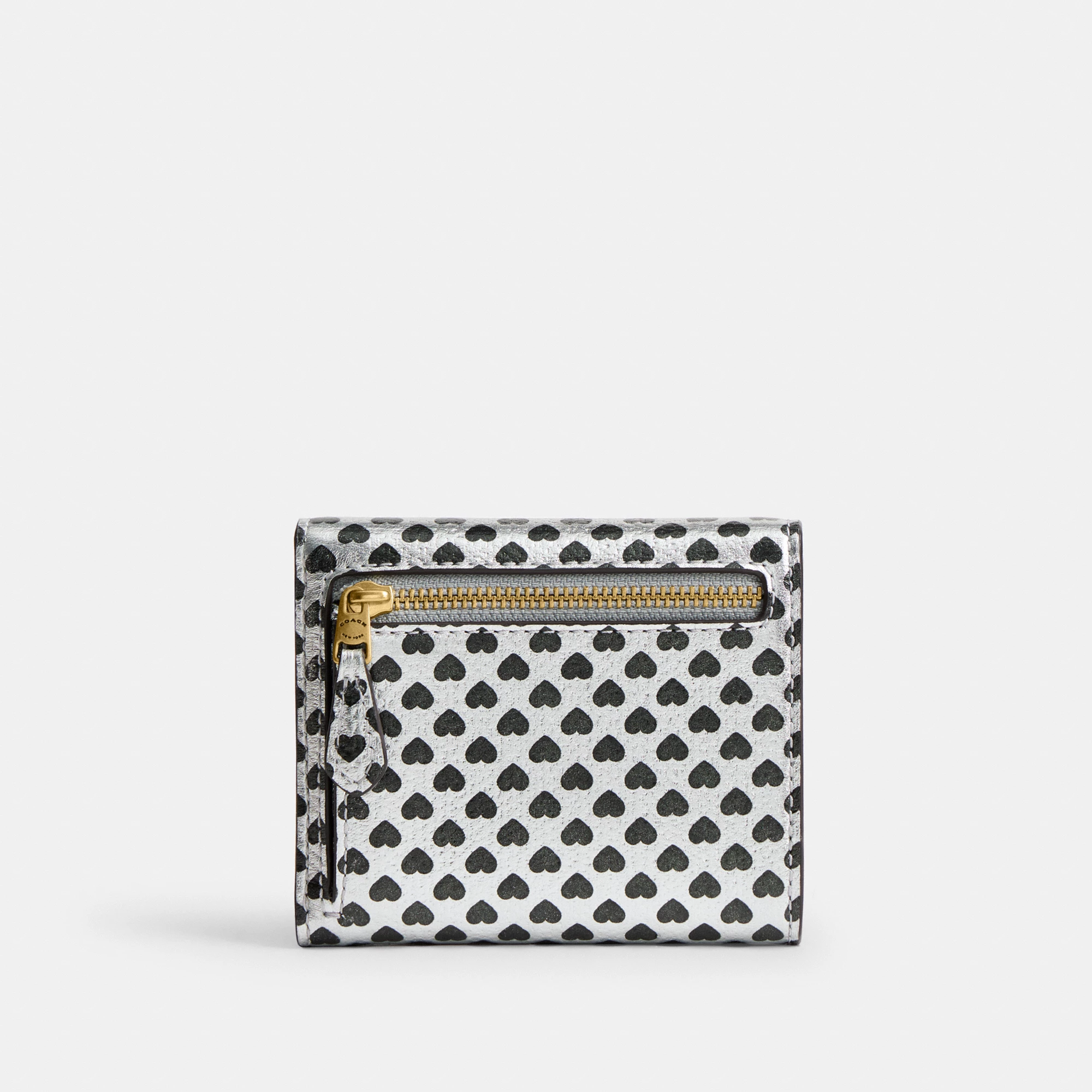 Mila Small Flap Wallet With Heart Print - B4YTL - view 4