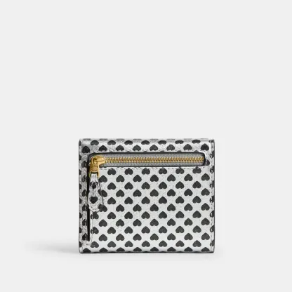 Mila Small Flap Wallet With Heart Print - B4YTL - view 4