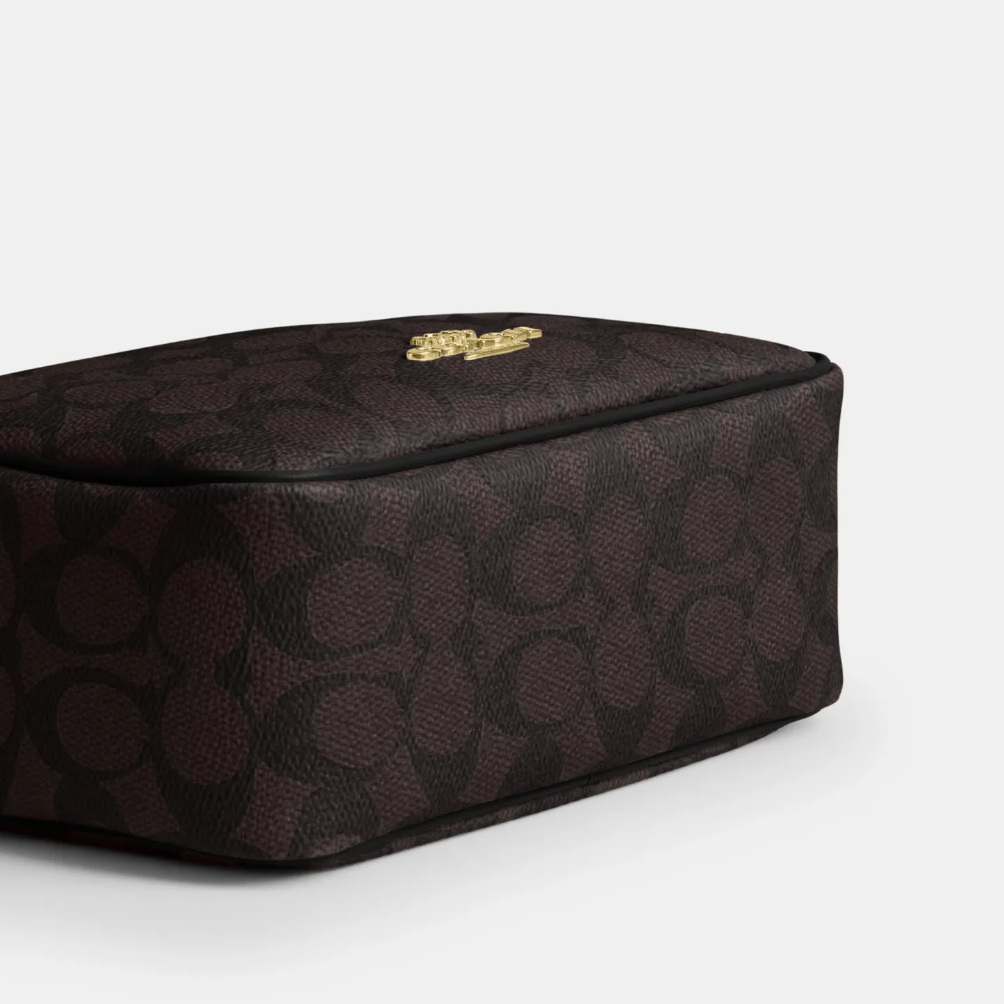 COACH®,Mini Carey Crossbody Bag In Signature Canvas,Polyester,Leather,Canvas,Crossbody,Metal Material,Logo,Metal,Piping,Pe...,Brown,Outsole View