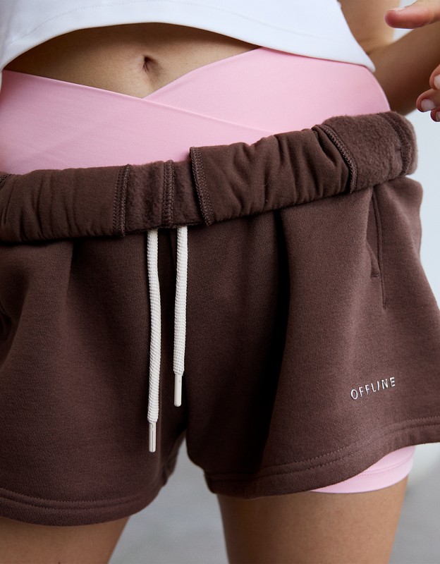 OFFLINE By Aerie 3" Cloud Fleece Short - Relic