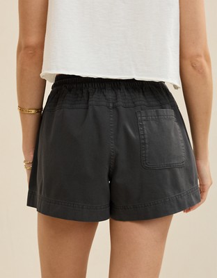 Aerie Woven Pull-On Short - Smoked Gray