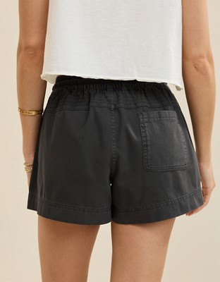 Aerie Woven Pull-On Short - Smoked Gray