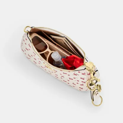 COACH®,Teri Shoulder Bag With Cherry Print,,Inside View,Top View