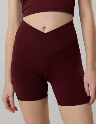 OFFLINE By Aerie Real Me Crossover High Waisted 5" Bike Short - Royal Berry