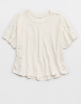 Aerie Summer Breeze Cropped T-Shirt - Cream