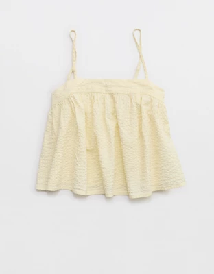 Aerie Seersucker Cami Top - Cozy Yellow