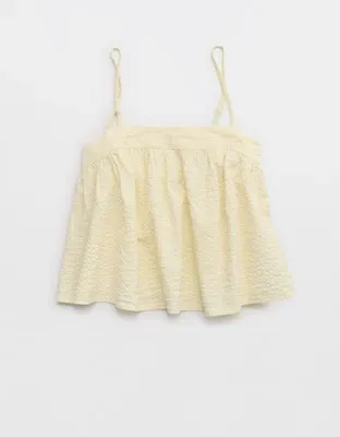 Aerie Seersucker Cami Top - Cozy Yellow