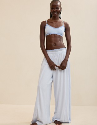 Superchill Modal Lace Trim Bralette - Eyelet Blue