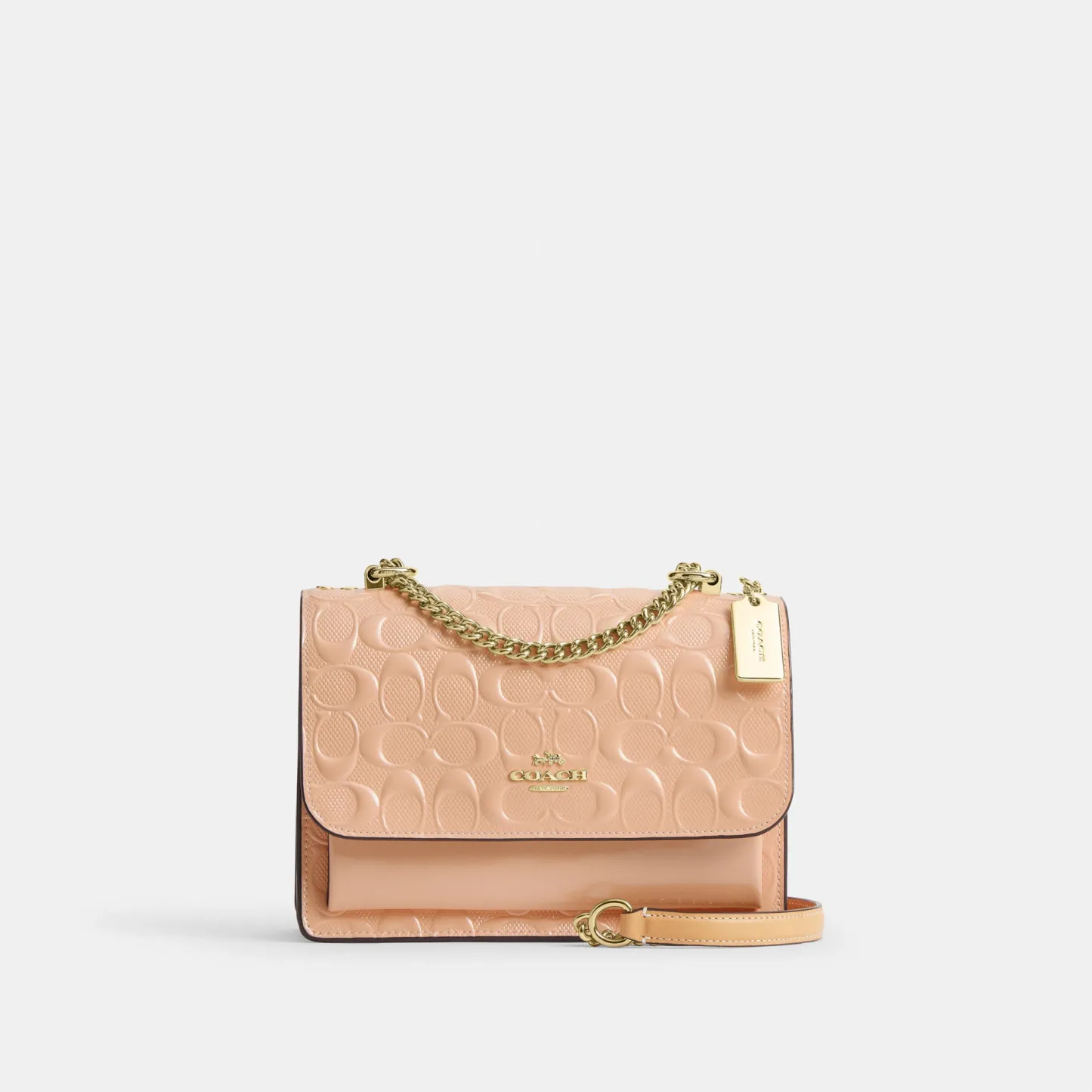 COACH®,Klare Crossbody Bag In Signature Leather,Blush,Front View