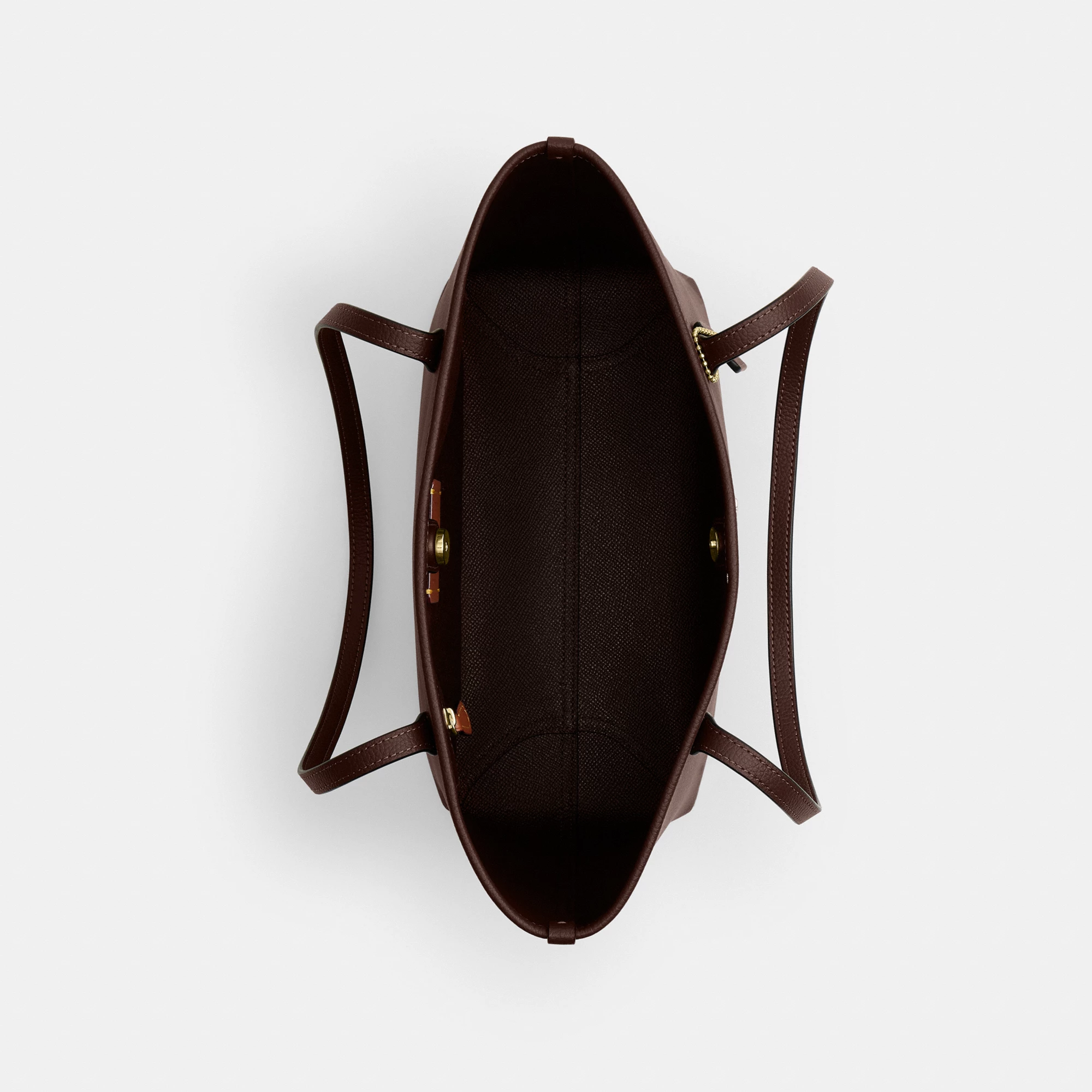COACH®,Medium City Tote Bag,Brown,Inside View,Top View