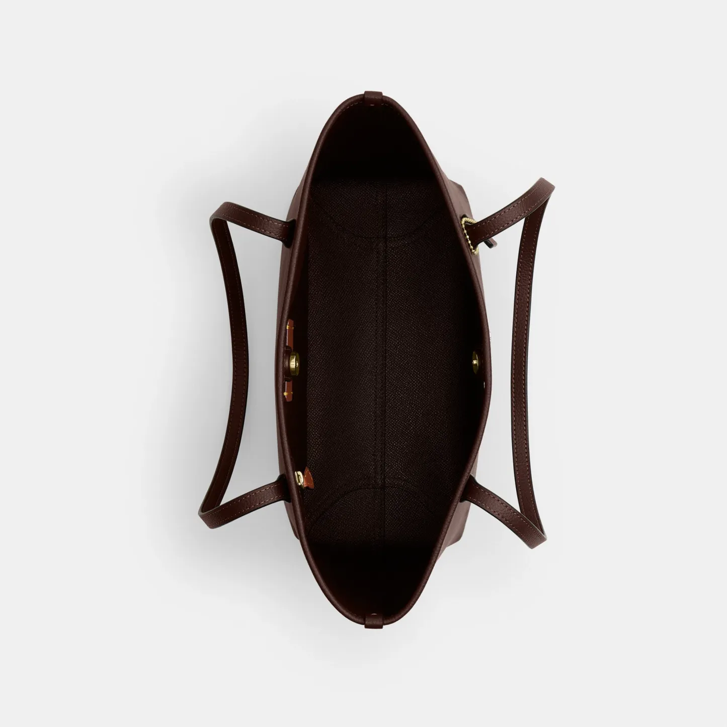 COACH®,Medium City Tote Bag,Brown,Inside View,Top View
