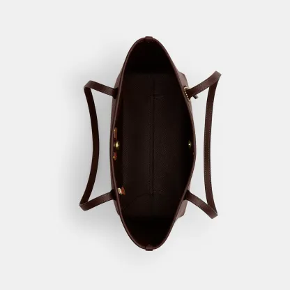 COACH®,Medium City Tote Bag,Brown,Inside View,Top View