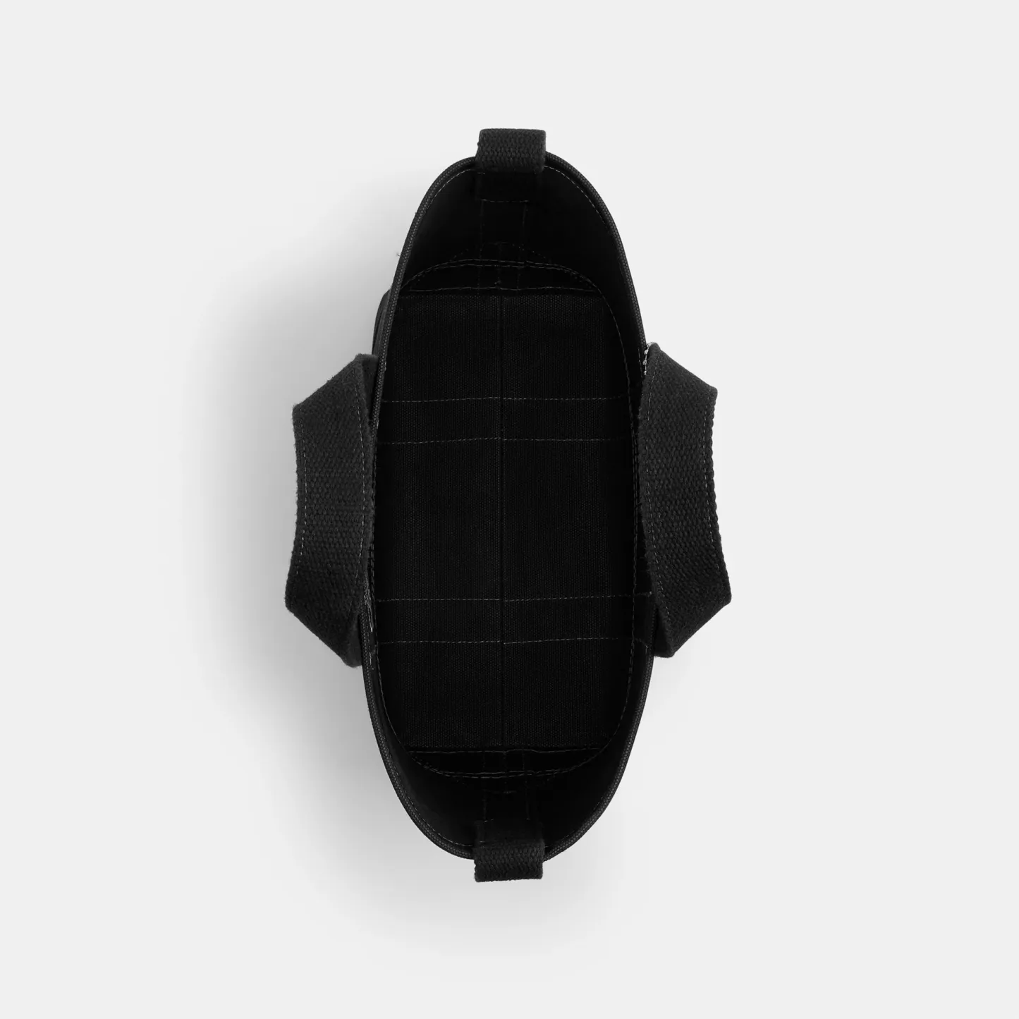 COACH®,Utility Tote 27,Canvas,Cotton,Leather,Tote,Logo,Adjustable,Sustainable,Casual, Father's Day,Black,Inside View,Top View