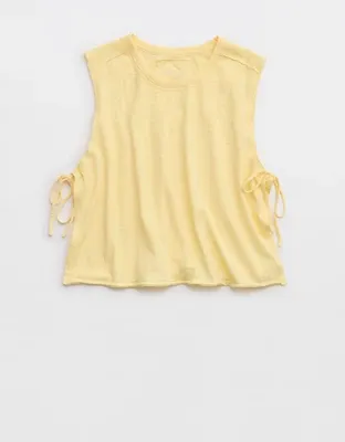 Aerie Happiest Side Tie Tank - Citron