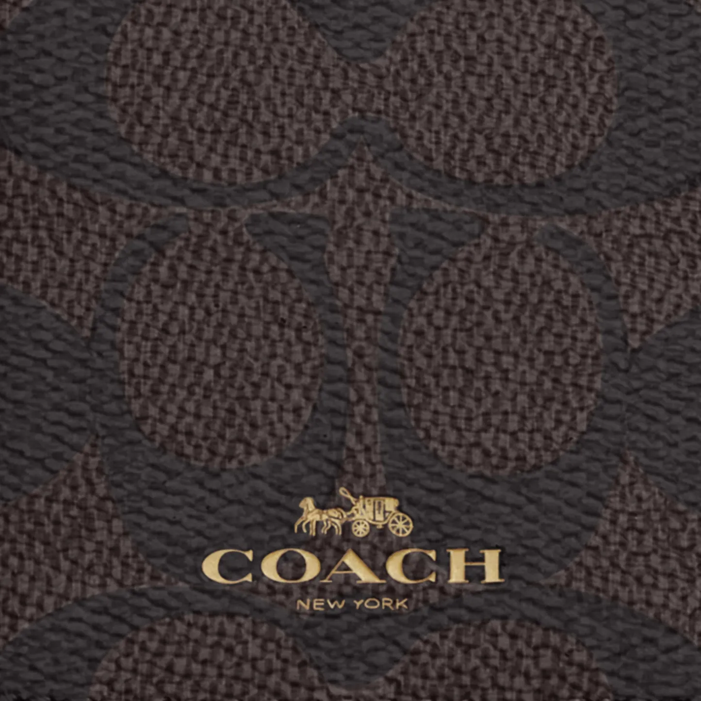 COACH®,Id Lanyard In Signaure Canvas,Canvas,Leather,Card Case,Color Block,Key Ring,Casual,Black