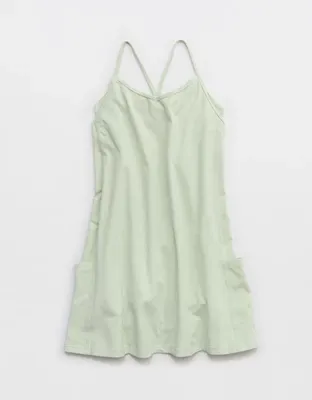 OFFLINE By Aerie OG Cotton Racerback Mini Dress - Aloe