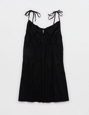 Aerie Tie Mini Dress - True Black