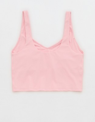 OFFLINE By Aerie Real Me Low Key Longline Sports Bra - Club Pink
