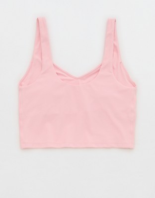 OFFLINE By Aerie Real Me Low Key Longline Sports Bra - Club Pink
